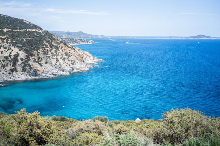 die Aussicht auf dem Weg zur Trauungslocation - meer sardinien urlaub