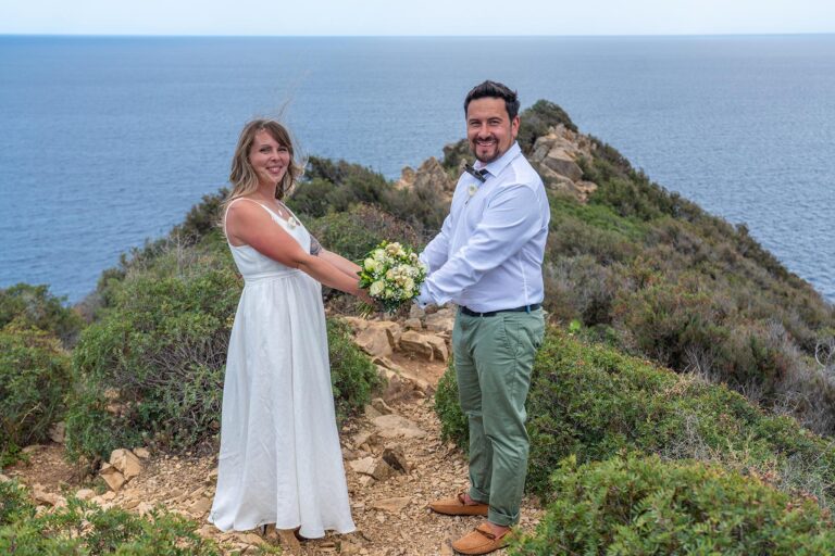 wir haben uns getraut und das mit Traumblick auf das Meer, freie Trauung - meer sardinien urlaub