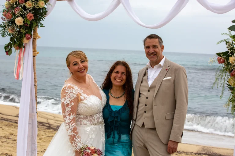 Erinnerungsbild mit Jolanda Melis, Strandhochzeit, meer sardinien urlaub