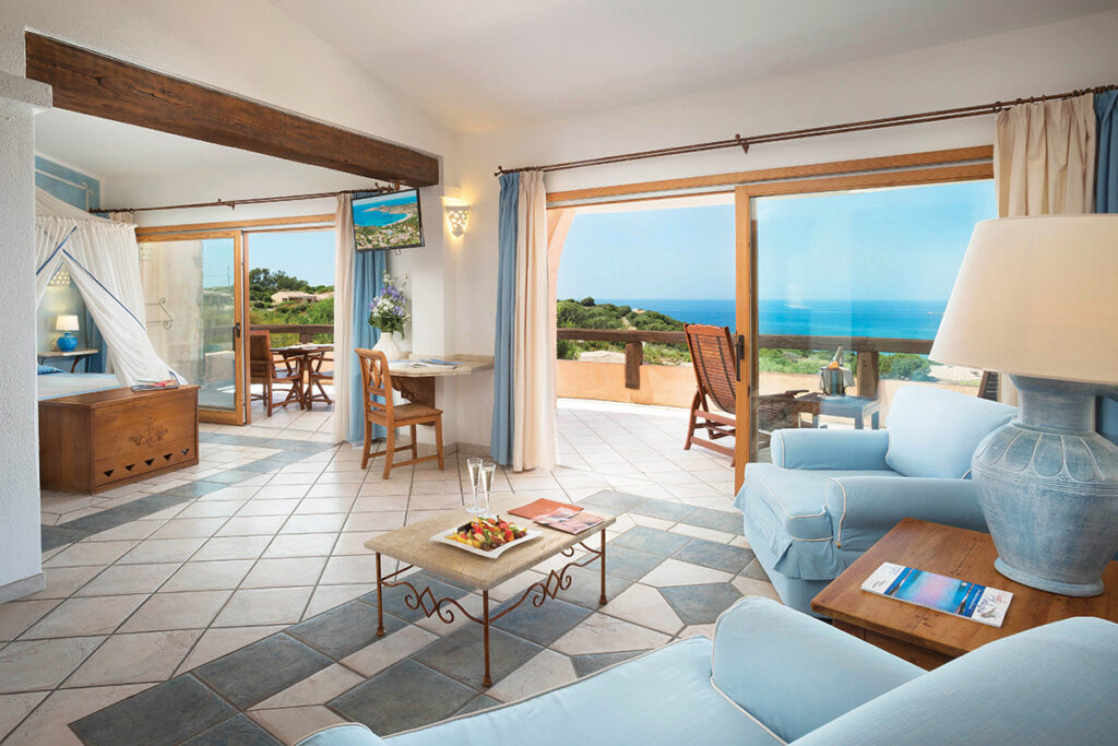 die President-Suite mit Meerblick des Hotels Marinedda, Isola Rossa - meer sardinien urlaub