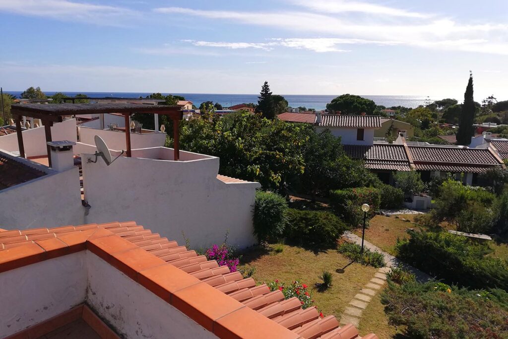 Meerblick von der Dachterrasse des Ferienhauses Borla in Costa Rei - meer sardinien urlaub
