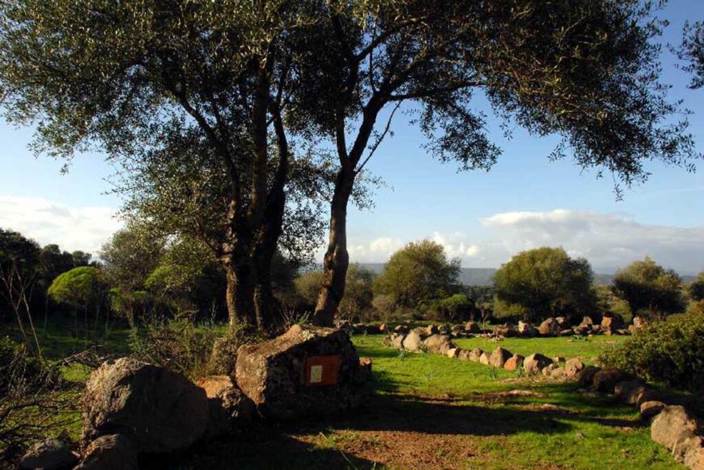 auf dem weiten Anwesen des Agriturismo Neule auf dem Land von Dorgali befindet sich sogar eine archaeologische Staette - meer sardinien urlaub