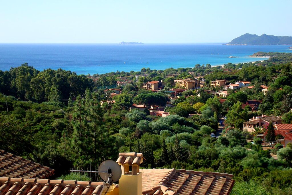 der Panoramablick vom Ferienhaus Valeria - meer sardinien urlaub