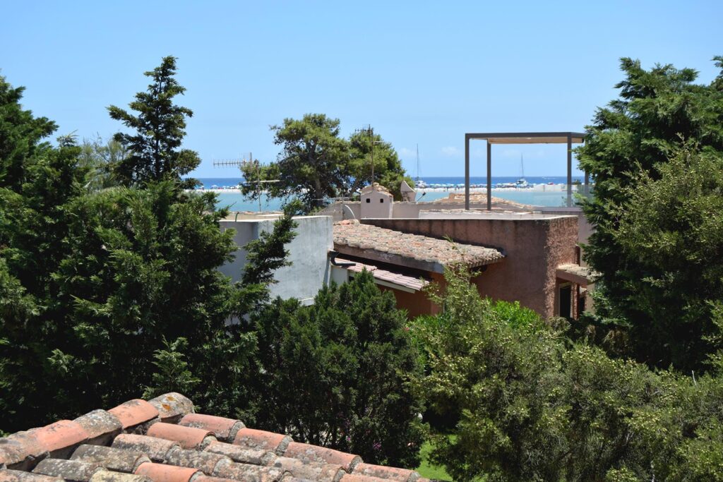 der Ausblick von der Dachterrasse, Ferienhaus Giunco, Villasimius - meer sardinien urlaub