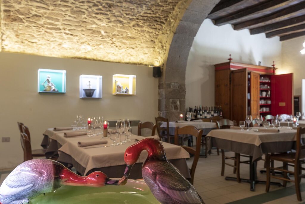 Der gemütliche Restaurantsaal, Hotel Antica Dimora del Gruccione, Santu Lussurgiu - meer sardinien urlaub