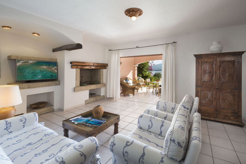 Das tolle Wohnzimmer des Ferienhauses Erica vom Cala di Falco, Cannigione - meer sardinien urlaub