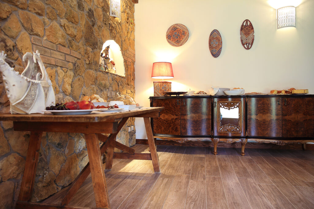 der Frühstücksbereich des Agriturismo Inghirios, Alghero - meer sardinien urlaub