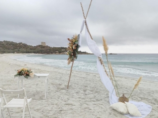 Dreiecks-Setting-Traubogen  - Heiraten auf Sardinien